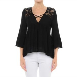 Ambiance 2x hi-lo dressy top